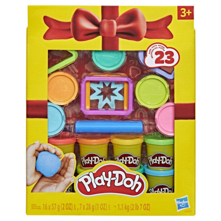 Play-Doh Coffret cadeau, pâte a modeler, 23&nbsp;pots et 8&nbsp;accessoires, Loisirs créatifs enfant, Classique, des 3 ans