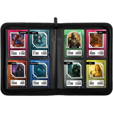Mini album Premium 160 cartes a collectionner - Konix - 4 pochettes 63 x 88 mm - Magic The Gathering, Pokémon, Yu-Gi-Oh! - Noir