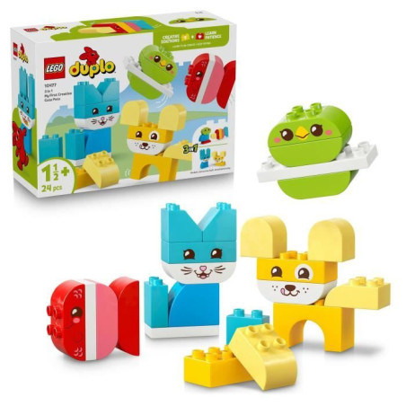 LEGO DUPLO My First 10477 Les Jolis Animaux Créatifs 3-en-1 - Jeu Créatif 1 an - Motricité