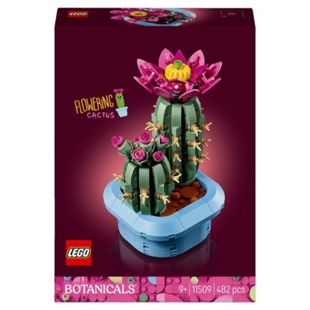 LEGO Botanicals 11509 Cactus Fleuri - Plante Artificielle des 9 ans - Décoration Chambre