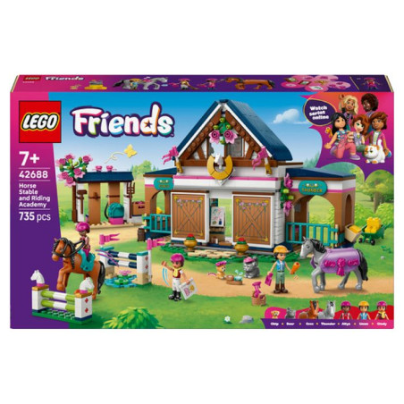 LEGO Friends 42688 L'Écurie et l'École d'Équitation - Jouet de Construction des 7 ans