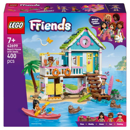 LEGO Friends 42699 La Maison sur la Plage et les Phoques - Jeu de Construction des 7 ans