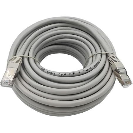 Câble RJ45 - LINEAIRE - PCC6FI - Cat.6 - Blindé - F/UTP - 15m