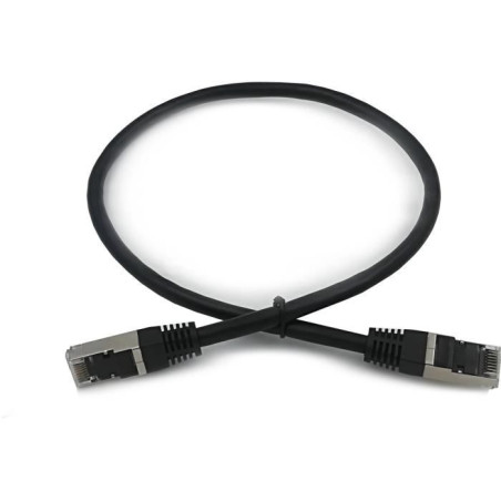 Câble RJ45 - LINEAIRE - PCC6FNA5 - Cat.6 - Blindé - F/UTP - Noir - 0,5m