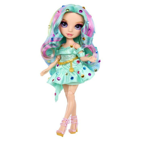 Rainbow High - Poupée Mannequin Be Dazzling - Celine Turquoise - 28 cm - Pierres précieuses scintillantes et accessoires inclu