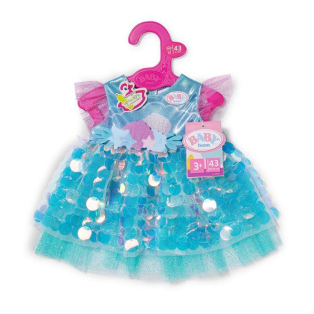 Robe sirene pour poupon - BABY BORN - Accessoire vendu sans le poupon - Taille 43 cm - Des 3 ans