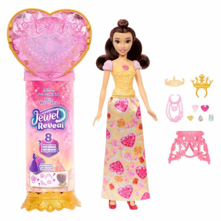Poupée - DISNEY PRINCESSES - JHL51 - Belle Princesse Reveal - Sceptre a déverrouiller - Accessoires surprises - Licence Disney