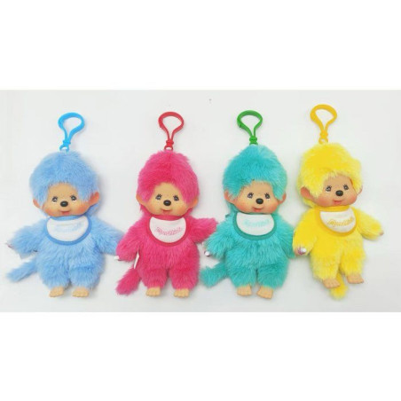 Porte-clés Peluche Mini - BANDAI - Monchhichi - Couleur aléatoire