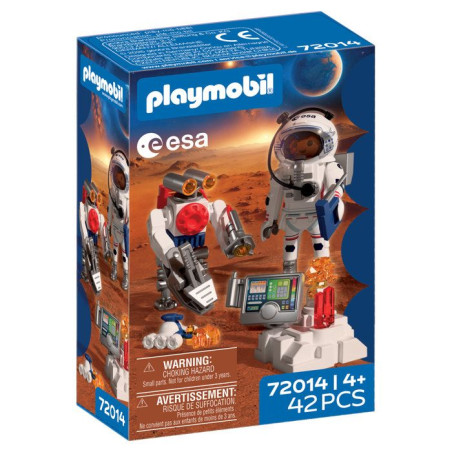PLAYMOBIL 72014 Astronaute de l'ESA avec robot, L'espace, 42 pieces, des 4 ans