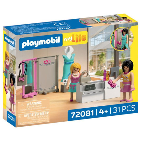 PLAYMOBIL 72081 Boutique de mode, My Life Le shopping, 76 pieces, Des 4 ans