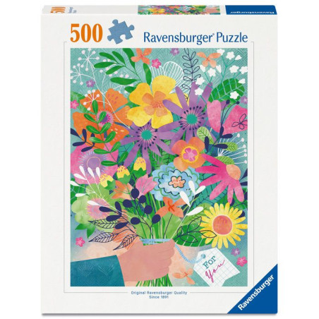 Ravensburger - Puzzle 500 pieces - Saint-Valentin en fleurs - des 12 ans - Puzzle de qualité supérieure - 12001795