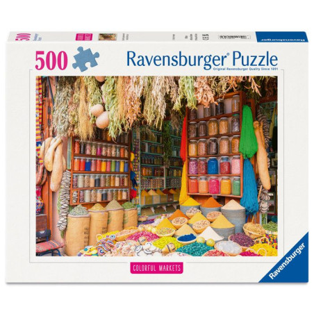 Ravensburger - Puzzle 500 pieces - Marché aux épices Maroc (Puzzle Highlights, Marchés colorés) - des 12 ans - 12001816