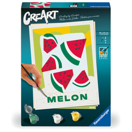 Ravensburger – CreArt 18x24 cm – Adulte – Peinture par numéros – Melon – Activité détente et créative – 25516