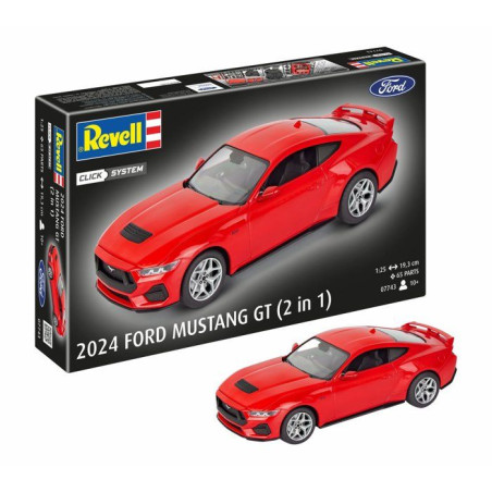 Maquette a construire - REVELL - Click System - Ford Mustang GT 2024 - Sans colle - Pieces pré-peintes