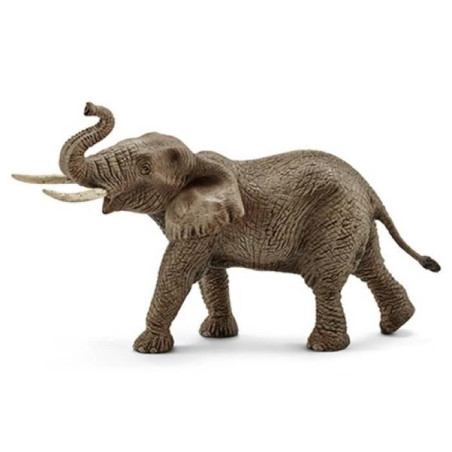 Figurine éléphant africain - SCHLEICH - Modele African Elephant Male - Figurine réaliste a l'échelle - Peinte a la main