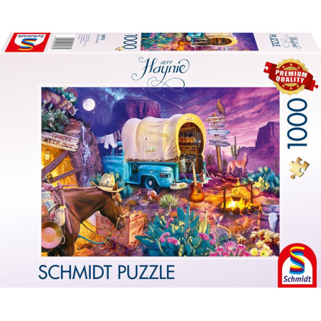 Puzzle - SCHMIDT SPIELE - Camping romantique au Far West - 1000 pieces - Des 12 ans