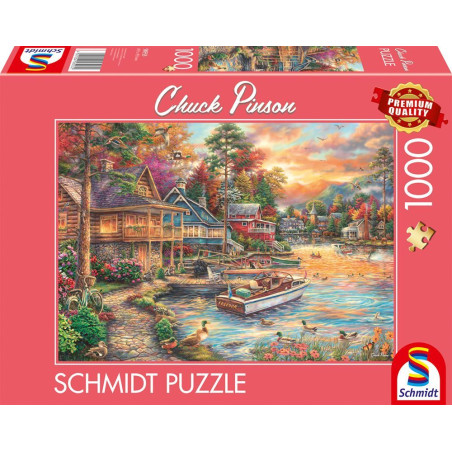 Puzzle 1000 pieces - SCHMIDT - Chuck Pinson - Paysage en Or du Soir - Multicolore - Pour Adultes