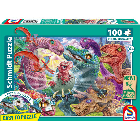 Puzzle - SCHMIDT SPIELE - Petit dino, grandes aventures - 100 pieces - Des 6 ans