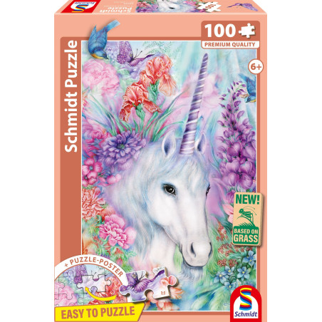 Puzzle - SCHMIDT SPIELE - Douce beauté de la licorne - 100 pieces - Des 6 ans