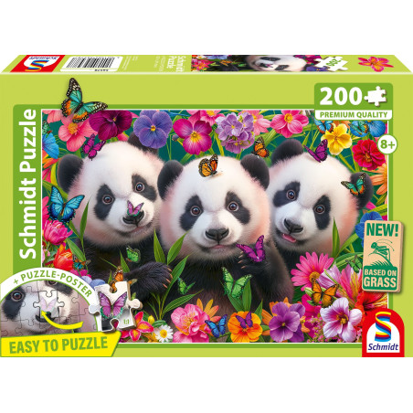 Puzzle - SCHMIDT SPIELE - Panda Trio - 200 pieces - Des 8 ans