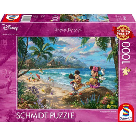 Puzzle - SCHMIDT SPIELE - DISNEY, Minnie & Mickey in Hawaii - 1000 pieces - Des 12 ans