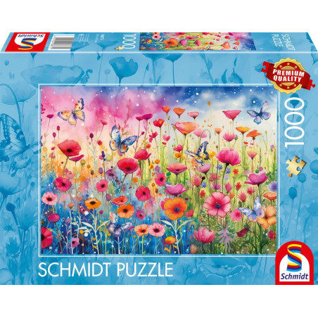 Puzzle - SCHMIDT SPIELE - Prairie de coquelicots - 1000 pieces - Des 12 ans