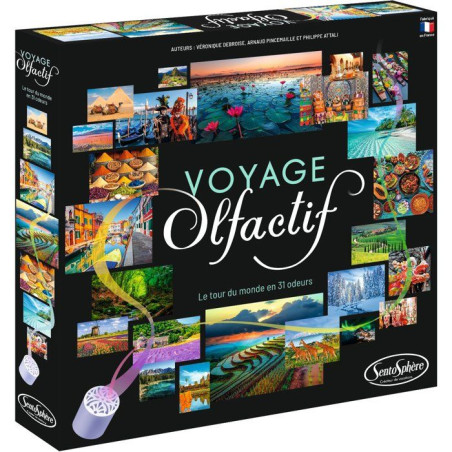 Jeu de société - SENTOSPHERE - Voyage Olfactif - Faire le tour du monde en 31 odeurs - Des 8 ans