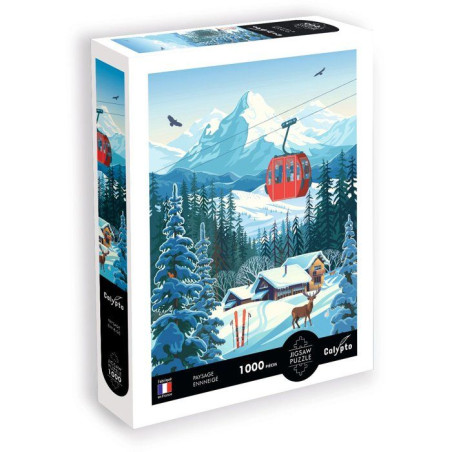 Puzzle - SENTOSPHERE - Calypto - 1000 pieces - Paysage enneigné - Toucher soyeux - Des 9 ans