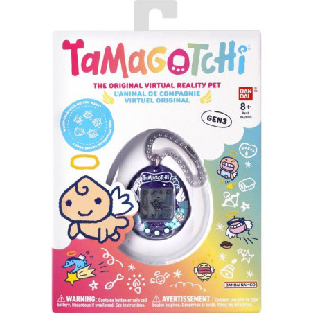 Tamagotchi - BANDAI - Tamagotchi original - Angel Night Garden - Animal électronique virtuel avec écran couleur, 3 boutons et