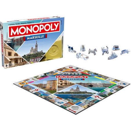 MONOPOLY Marseille - Jeu de société - WINNING MOVES - 2 a 6 joueurs - Des 8 ans