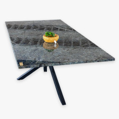 Meuble de bureau un seul bloc Labradorite Type T Rectangle 270x134 SM Piètement: Métallique forme Mikado pour 10 à 12 personnes
