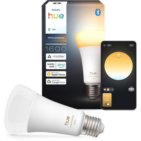 Ampoule LED connectée A67 - PHILIPS HUE - Lumiere blanche chaude - Culot E27 - 11,8W - 1000-2000k - 1600 lumens