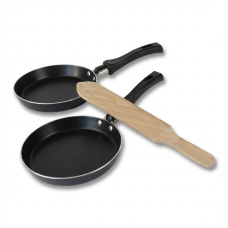 Set 2 mini crepieres - ELO - Ø 14 cm - 1 spatule Jewel de Luxe
