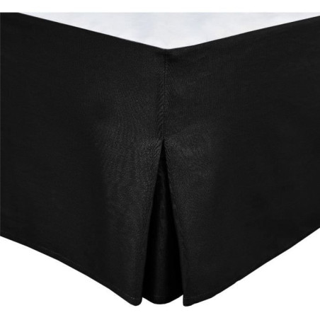 Cache sommier - HOME LINGE PASSION - 180 x 200 cm + 30 cm - Noir
