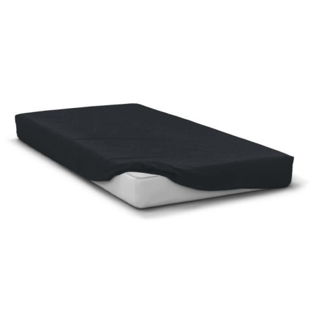 Drap housse - HOME LINGE PASSION - HP72108 - Microfibre 82 g - 90 x 190 cm - Bonnet 30 cm - Noir