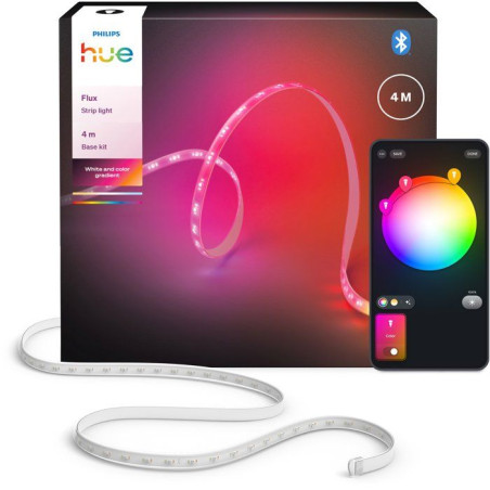 Ruban LED - Philips Hue - Flux - 4 m - Chromasync - Éclairage coloré et blanc naturel intense - 1200 lumens