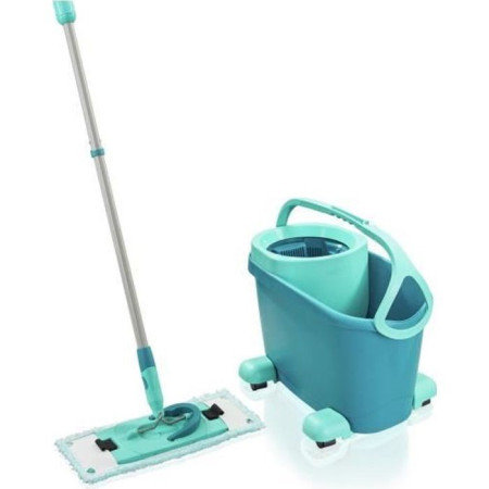 Set balai serpillere seau essoreur a roulettes Clean Twist M Ergo Mobile 52121 Leifhe