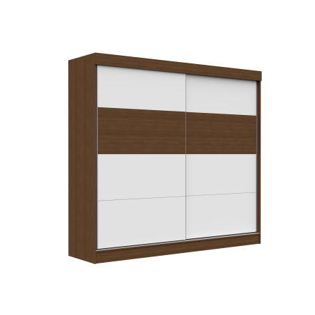 Armoire à 2 portes Coulissantes BELFAST - Sans Miroir ni Pieds