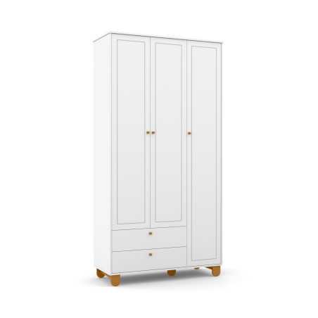 Armoire à 3 portes et 2 tiroirs ZUPY - Dressing pour chambre d'enfant