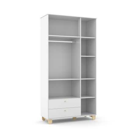 Armoire à 3 portes et 2 tiroirs ZUPY - Dressing pour chambre d'enfant