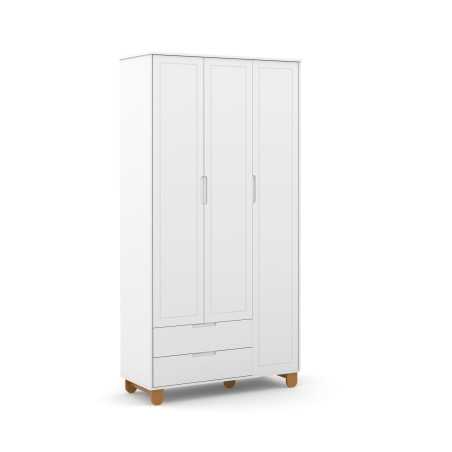 Armoire à 3 portes et 2 tiroirs ZUPY clean - Dressing pour chambre d'enfant