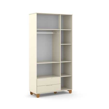 Armoire à 3 portes et 2 tiroirs ZUPY clean - Dressing pour chambre d'enfant