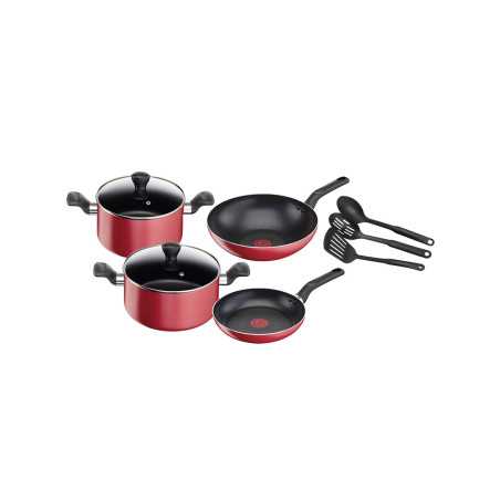 Batterie de cuisine Super Cook 9 pièces rouge-noir B460S984 TEFAL