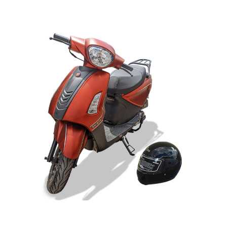Scooter 49CC Rouge et Noir + Casque SH-QT4 SHODAN