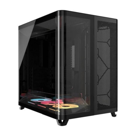 Boitier PC - CORSAIR - AIR 5400 LX-R LINK Tempered Glass Mid-Tower - Ventilateurs RGB a rotor inversé - Noir