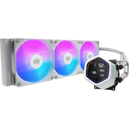 COOLER MASTER - MasterLiquid Core Nex Digital 360 White ARGB - MLX-D36M-A18PW-RD - Watercooling - Ventilateur Ø 120 mm