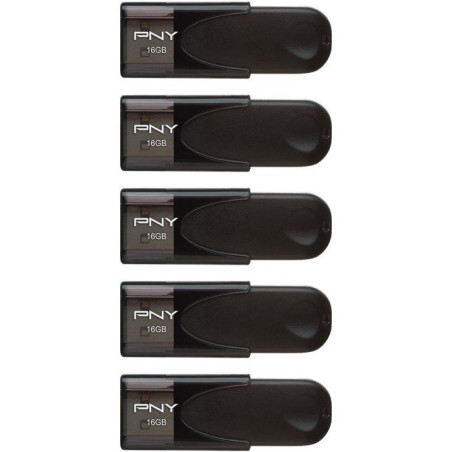 Pack de 5 Clés USB 2.0 - PNY - Attaché 4 - 16 Go