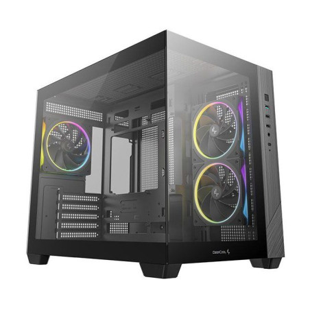 Boîtier PC - DEEPCOOL - CG330 - Mini tour - Format Micro-ATX - 3 ventilateurs ARGB inclus - Noir