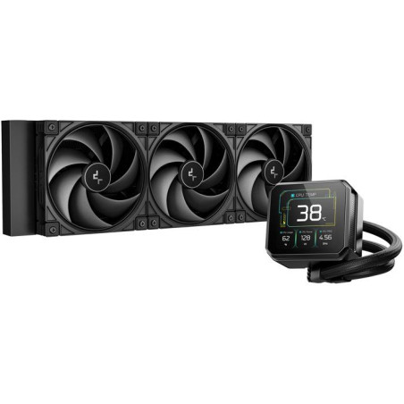DEEPCOOL Spartacus 360 - Watercooling - 15 W - 360 mm AIO - Ecran 3.4 IPS - Pompe 6eme Génération - Noir