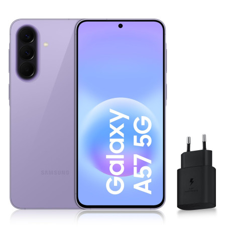 SAMSUNG Galaxy A57 5G - 8 Go + 256 Go, chargeur 25W Inclus - Violet